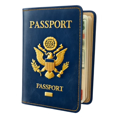 passport with visa stamp sticker
