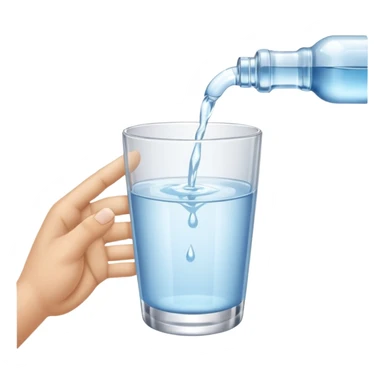 tap with glass of water sticker