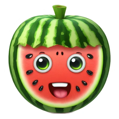 Watermelon with eyes sticker