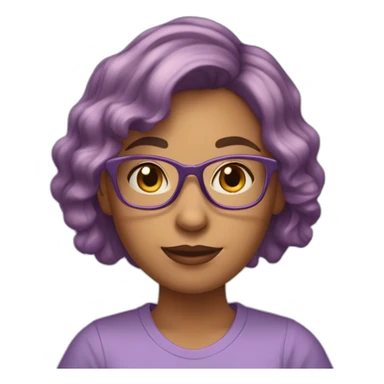 young-woman-with-glasses-and-medium-length-wavyginger-hair-halding-a-book-with-lilac-tshirt sticker
