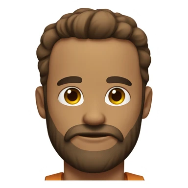 muscular male with brown beard sticker