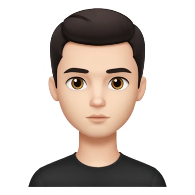 pretty handsome bratz man, dark eyes,  short dark hair, dark eyes, pale skin, defined jawline sticker