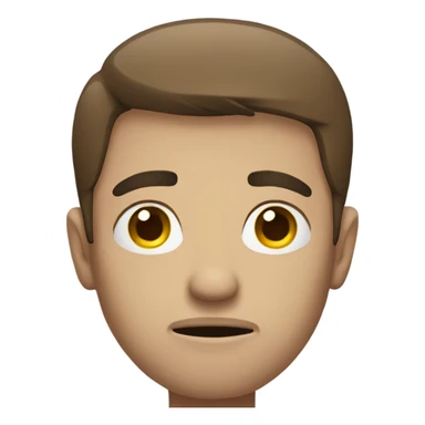 man with a sad sticker