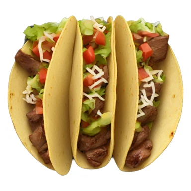 Three Steak tacos on a plate sticker