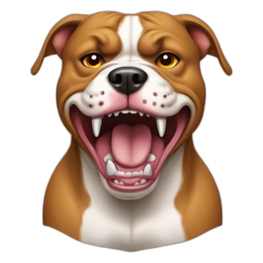 Angry pitbull growling sticker