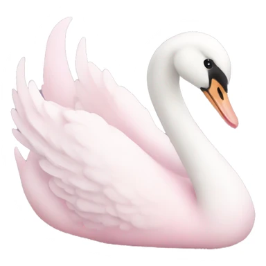 pastel pink swan sticker