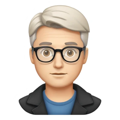 male filmmaker with glasses sticker