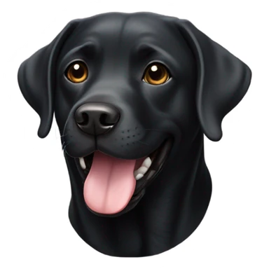 A Labrador black smiling  sticker