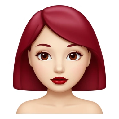 burgundy red lips sticker