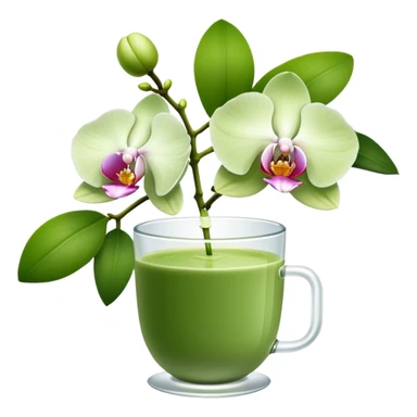 Matcha and orchidea sticker
