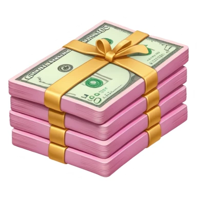 pink money stacks  sticker