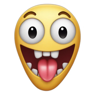 cursed drooling smiley emoji sticker
