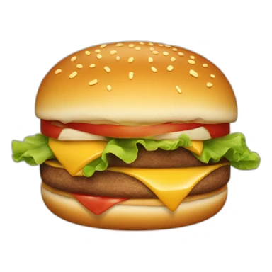 Burger having eyes and smiling sticker