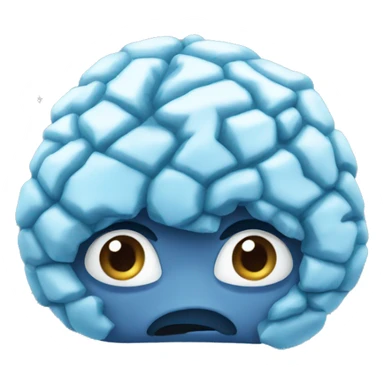 A frozen brain sticker