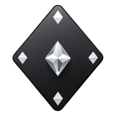 3d diamond shape matte black. diamond shape like on a playing card sticker