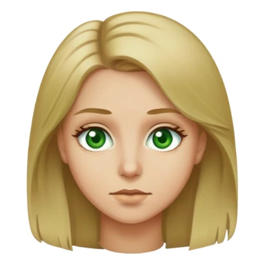 Dirty blonde hair Green eyes￼ sticker
