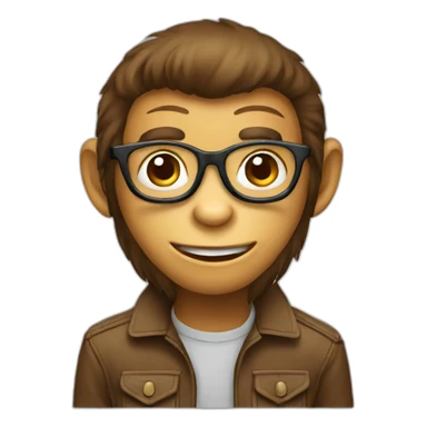 a monkey graphic designer sticker