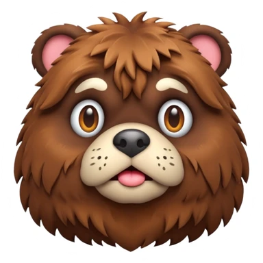 Pug × French Bulldog (Frug) with brown fur. I'd like a 3D emoji sticker