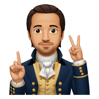 lin manuel miranda as alexander hamilton sticking up the middle finger🖕🏽🖕🏽🖕🏽🖕🏽 sticker