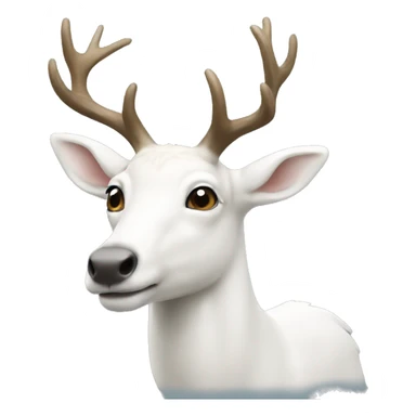 small white stag sticker