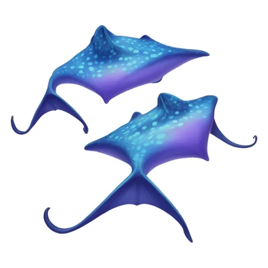 Purple and blue spotted stingrays sticker