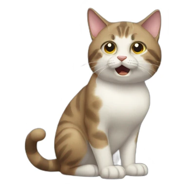 Pleading cat sticker