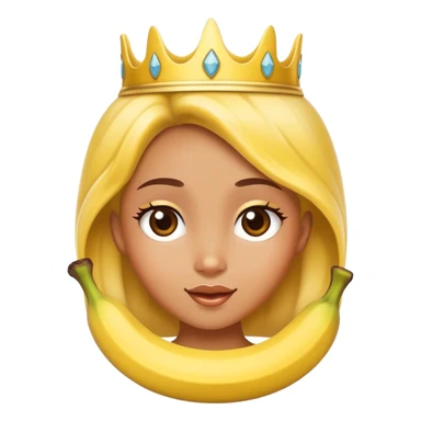 cute banana princess  sticker