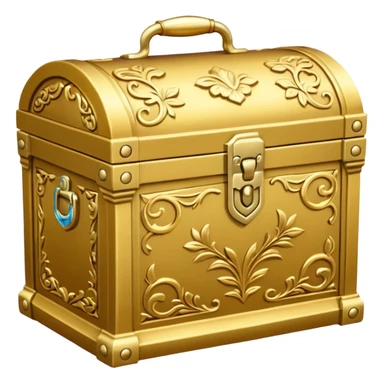 gold mealic chest  premium  sticker