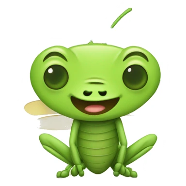 A cute animated grasshopper that is sleepy sticker