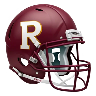  Maroon football helmet with the letter R on it  sticker