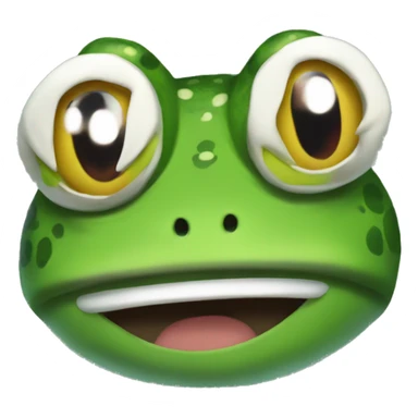 frog with curl hair and naruto headband sticker