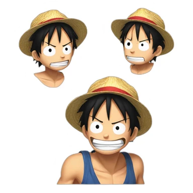 Monkey D.Luffy confused sticker