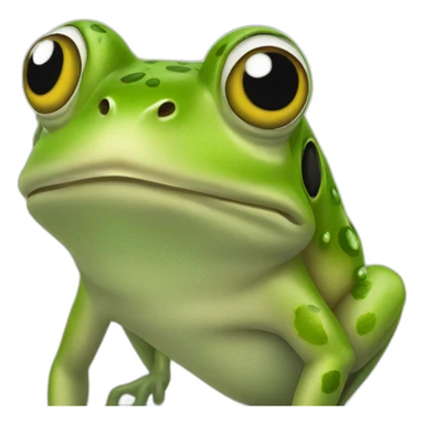Frog with a bock  sticker