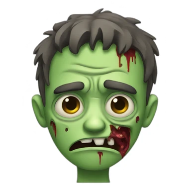 Sad zombie sticker