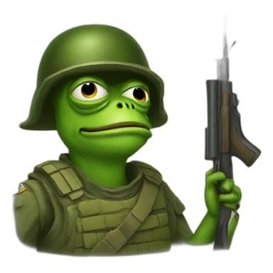 pepe soldier sticker