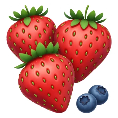 Strawberry and blueberry sticker