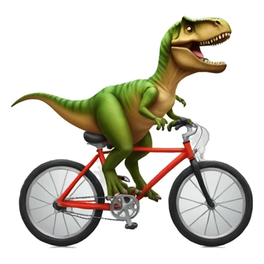 t-rex riding a bike sticker