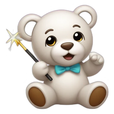 Teddy with magic wand  sticker