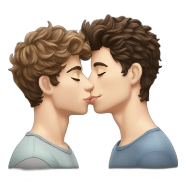 Shawn Mendes kissing Justin sticker