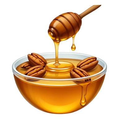 pecan nuts with honey dripping on them  sticker