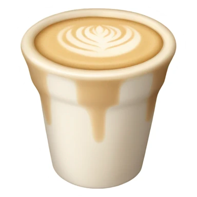 Macadamia milk latte sticker