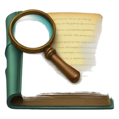 vintage book with magnifying glass sticker