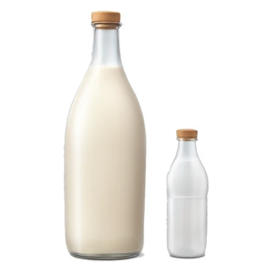 realistic clear bottle puertorrican coquito isolated sticker
