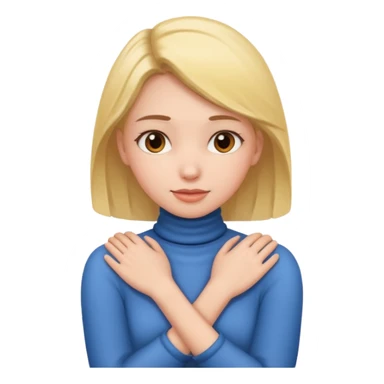 Girl with arms around her neck sticker