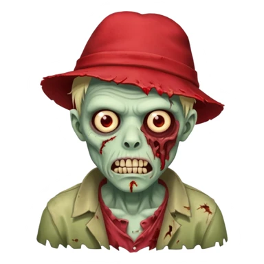 zombie in red hats sticker