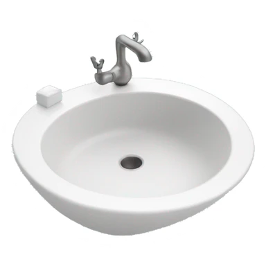 Washbasin with a hand submerged sticker
