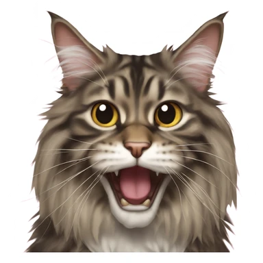 Maine Coon with a stupid mouth  sticker