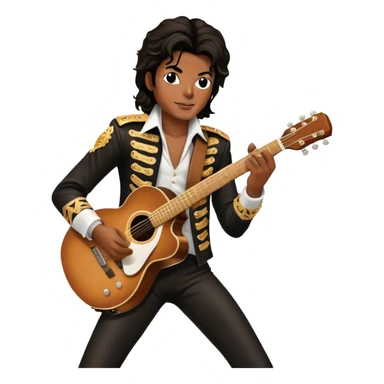 michael jackson playing the guitar sticker