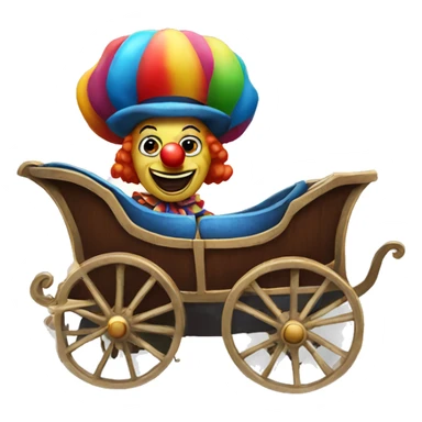 clown in a carriage sticker