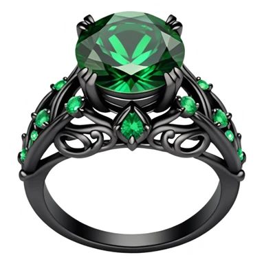 Eldritch black and green  engagement ring sticker